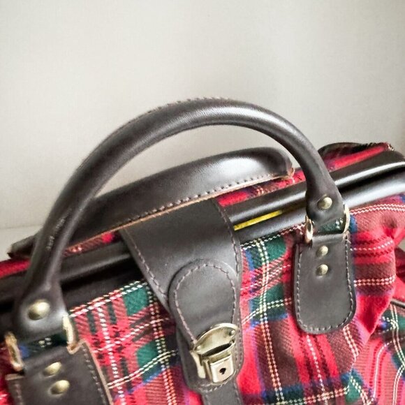 Vintage 1960s Yoshida Porter Tokyo Red Plaid Doctor's Bag - Picture 4 of 13